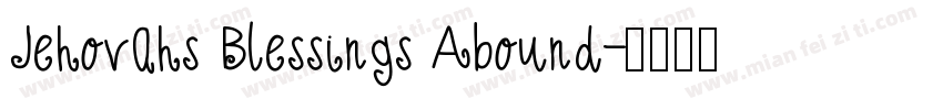 Jehovahs Blessings Abound字体转换